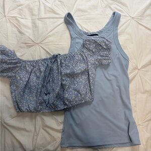 BUNDLE Streetwear Society Light Blue Ribbed Tank Top - Women